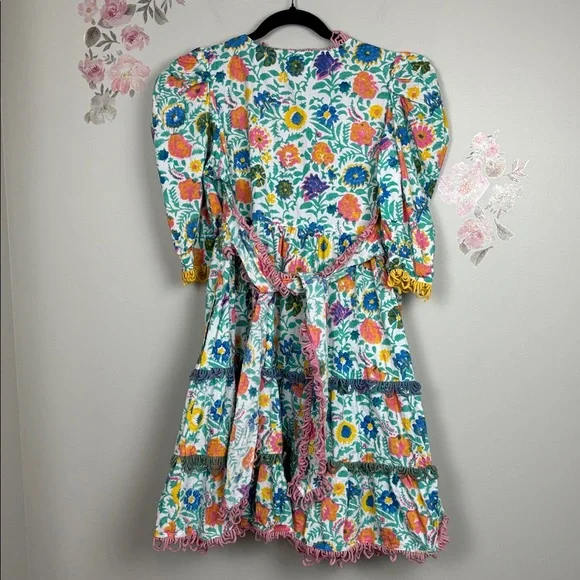 Sohana Colorful Floral Ruffle Dress - M - Picture 12 of 12